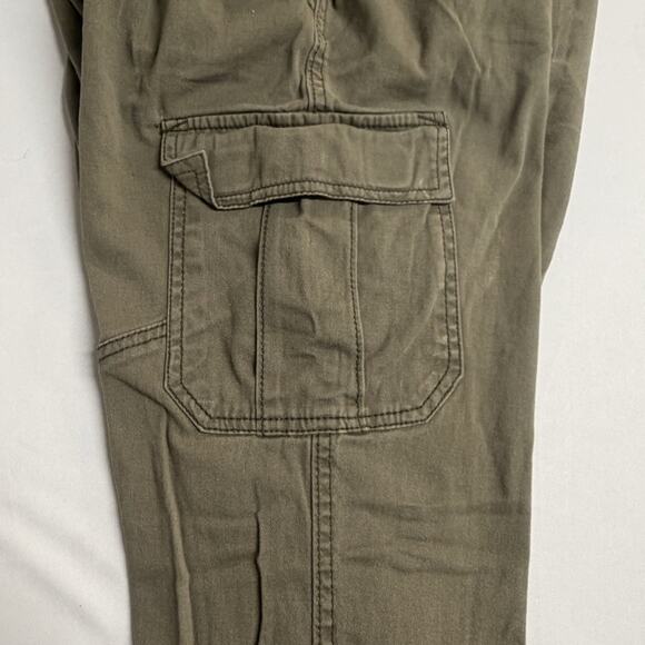 Faded Glory Pants Men Medium Cargo Jogger Streetwear Style Army Green Ankle Cuff - Picture 6 of 12